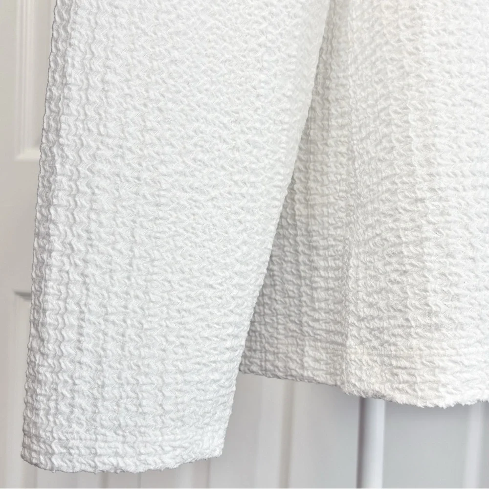 NWT Ann Taylor LOFT White Square Neck Puffed Long Sleeve Blouse XL